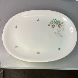 Vintage H & C Selb Bacaria Germany Heinrich BLOSSOMTIME Style Platter Lg 18’X13’